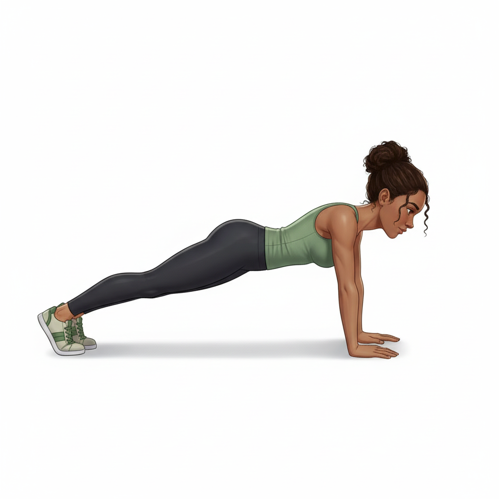 Pompes archer — Position finale