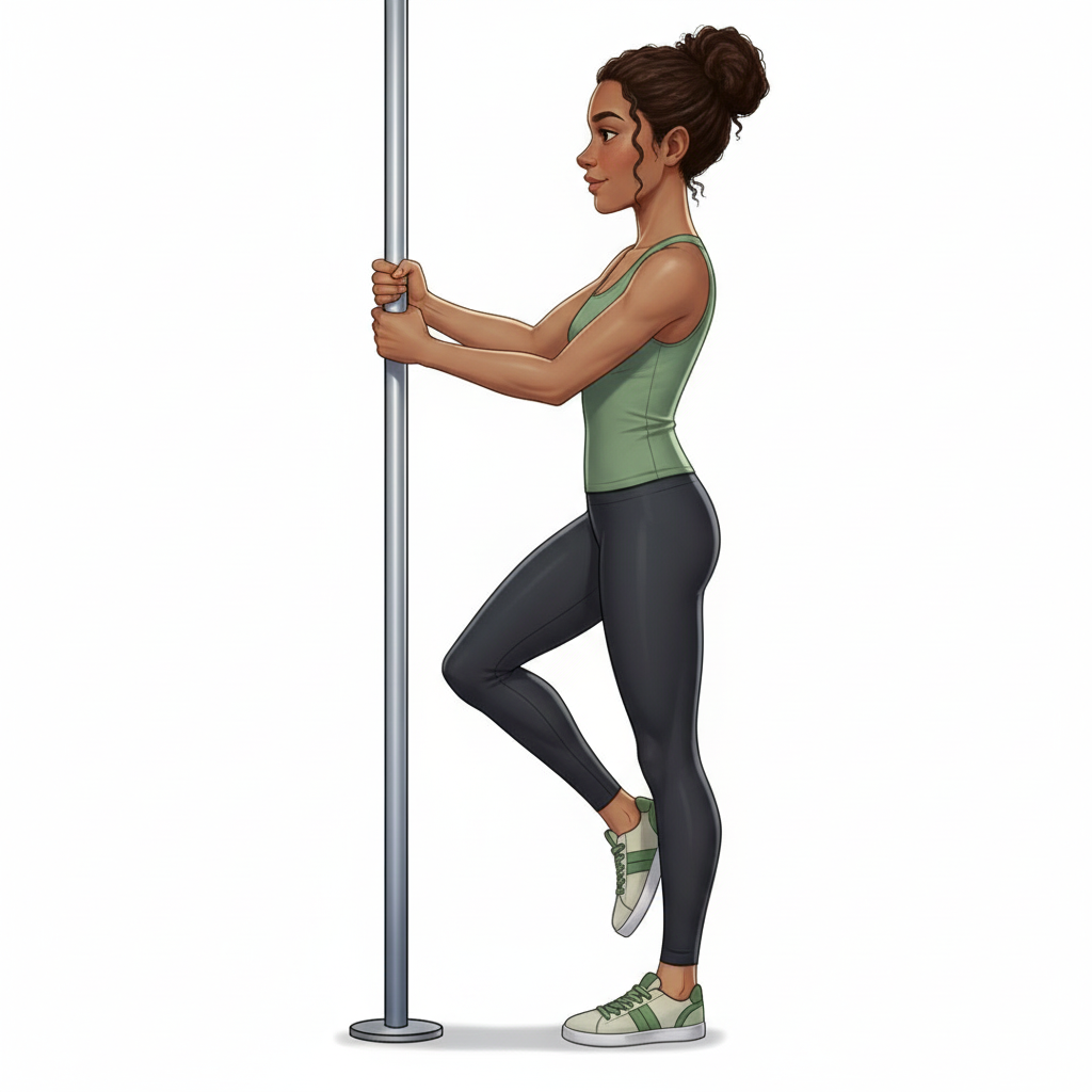 Pistol squat assisté — Position de départ