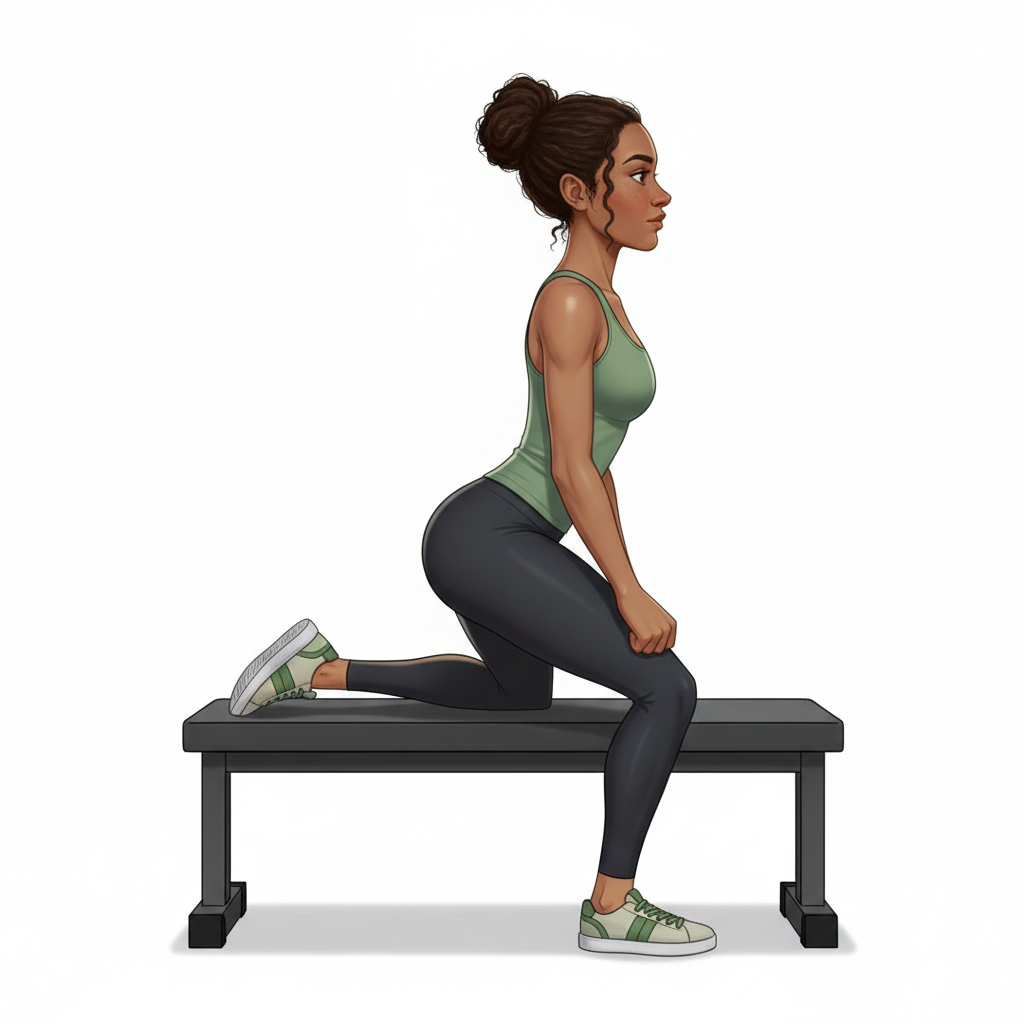 Squats bulgares — Position finale