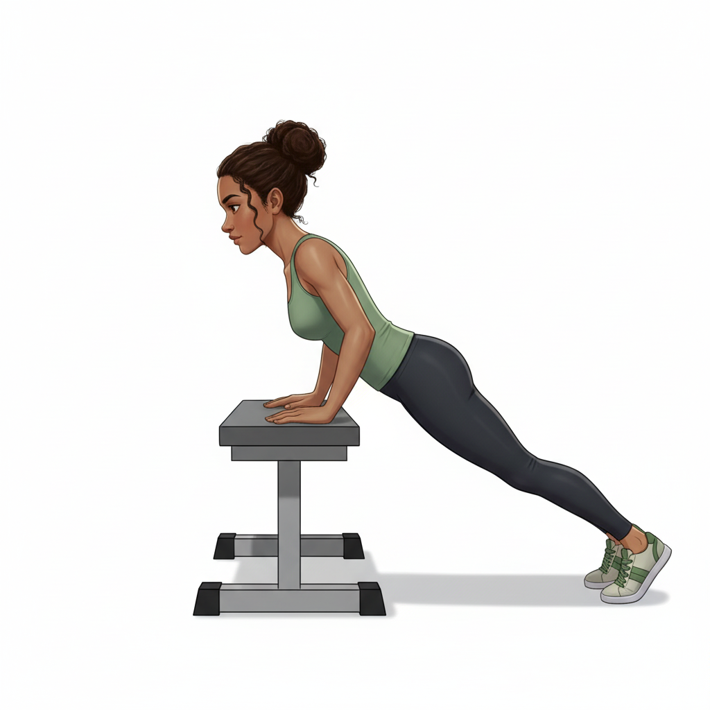 Pompes inclinées — Position de départ