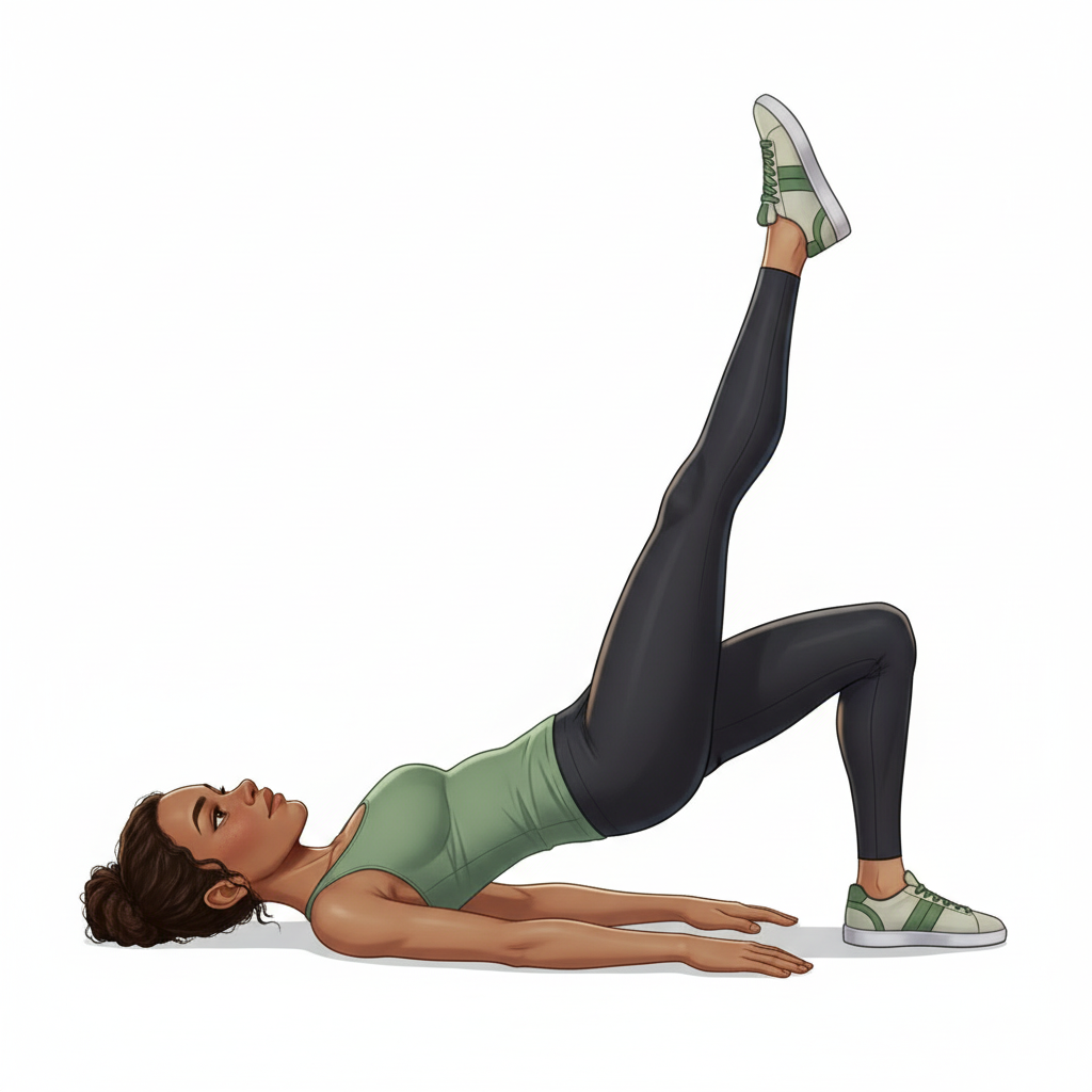 Pont une jambe — Position de départ