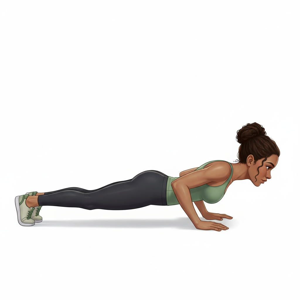 Pompes classiques — Position finale