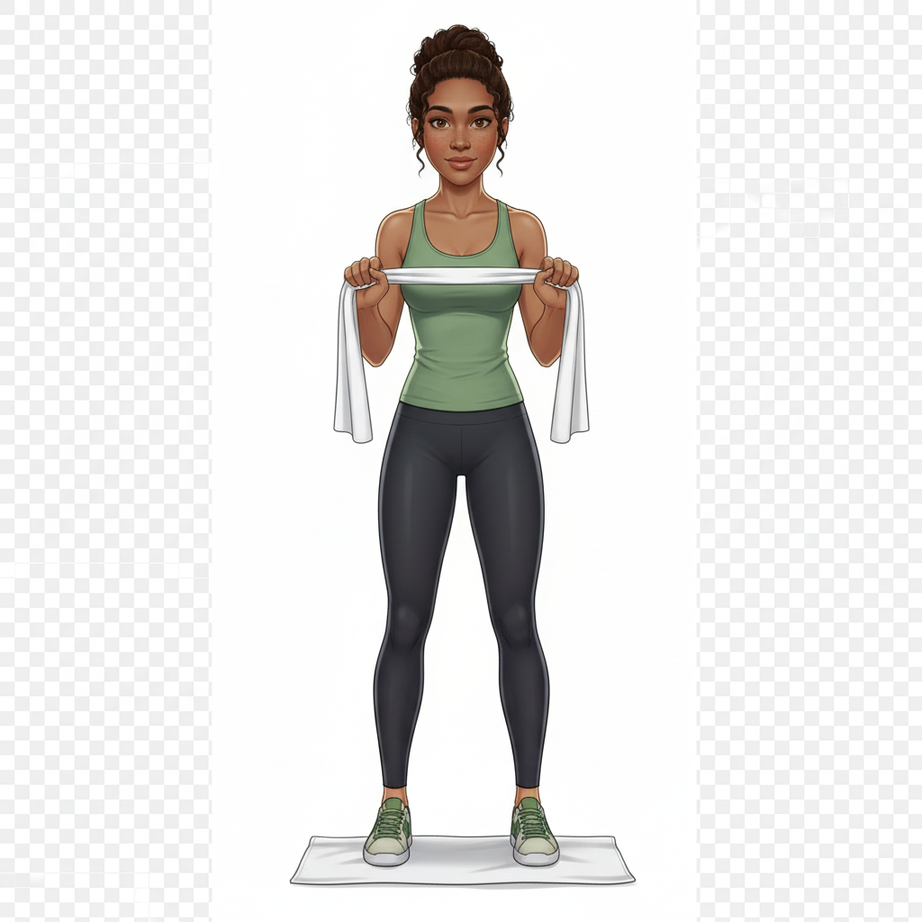 Curl serviette — Position finale