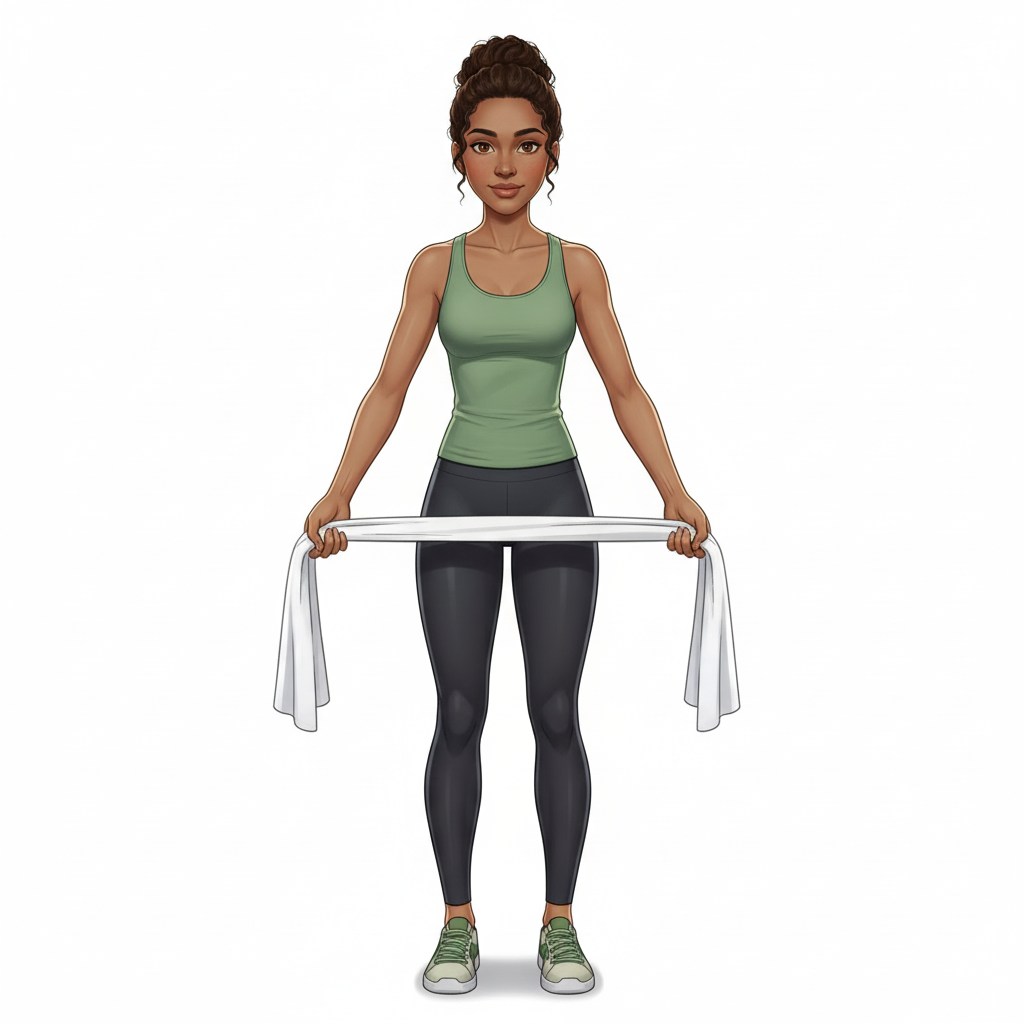 Curl serviette — Position de départ