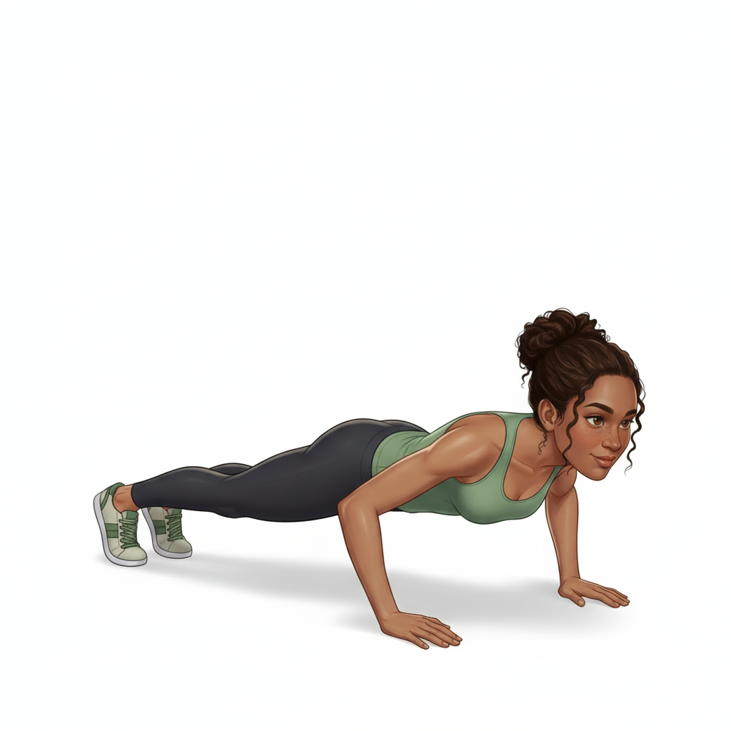 Pompes larges — Position finale