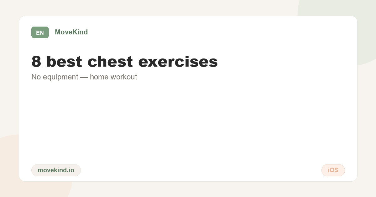 8 Best Chest Exercises Without Equipment (Home Workout)